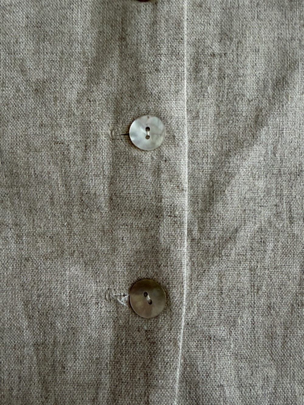 🤎💛EXPRESS Oatmeal🌾Linen Tunic Vest - Picture 2 of 5